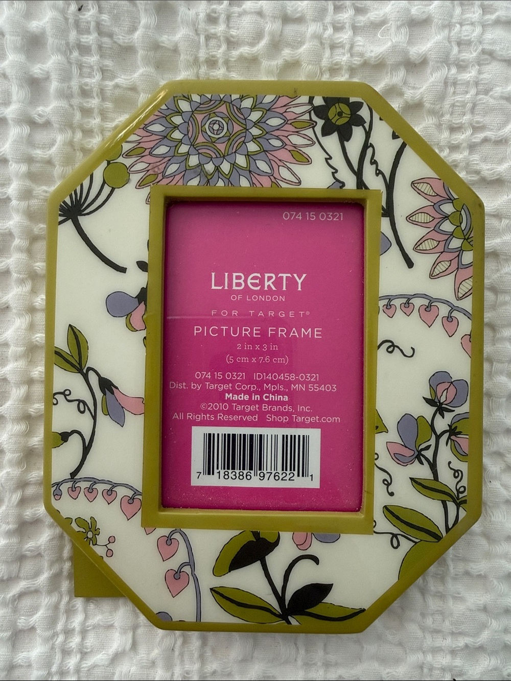 LIBERTY OF LONDON X TARGET Picture Frame 2” x 3” Green Floral 2010 collab